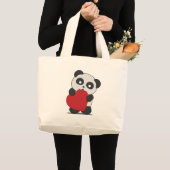 Panda-Liebe Jumbo Stoffbeutel (Vorderseite (Produkt))