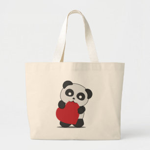 Panda-Liebe Jumbo Stoffbeutel