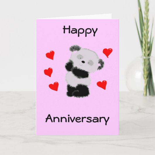 Panda-Liebe Karte (Vorderseite)