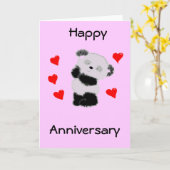 Panda-Liebe Karte (Gelbe Blume)