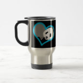 Panda Liebe. Neonlicht. Reisebecher (Links)