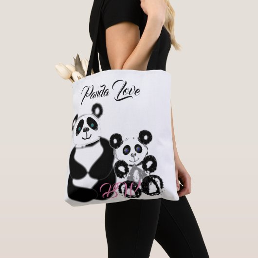 Panda-Liebe personalisiert Tasche (Von Nahem)