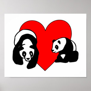 Panda-Liebe Poster