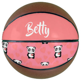 Panda Liebe rosa Muster Basketball