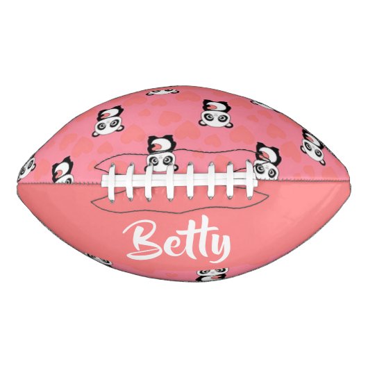 Panda-Liebe-Rosa-Muster Football (Vorderseite)