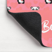 Panda-Liebe-Rosa-Muster Mousepad (Ecke)