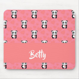 Panda-Liebe-Rosa-Muster Mousepad