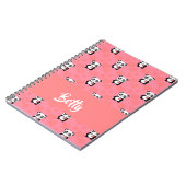 Panda Liebe rosa Muster Notizblock (Linke Seite)
