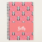 Panda-Liebe-Rosa-Muster Planer (Vorderseite)