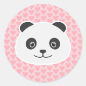 Panda-Liebe Runder Aufkleber (Vorderseite)