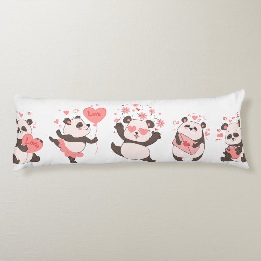 Panda-Liebe Seitenschläferkissen (Rückseite)