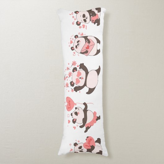 Panda-Liebe Seitenschläferkissen (Vorderseite Vertikal)