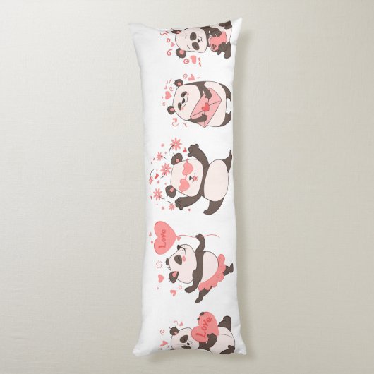 Panda-Liebe Seitenschläferkissen (Rückseite (Vertikal))