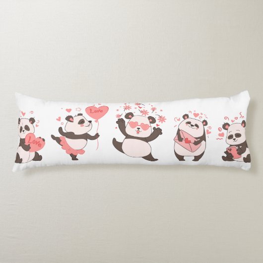 Panda-Liebe Seitenschläferkissen (Vorderseite)