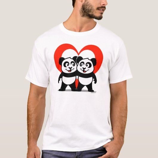 Panda-Liebe-Shirt T-Shirt (Vorderseite)