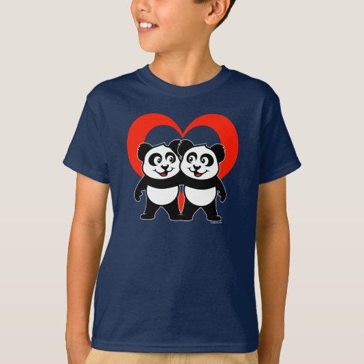 Panda-Liebe-Shirt T-Shirt (Vorderseite)