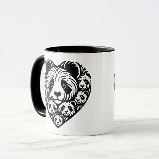Panda-Liebe Tasse (Vorderseite Links)