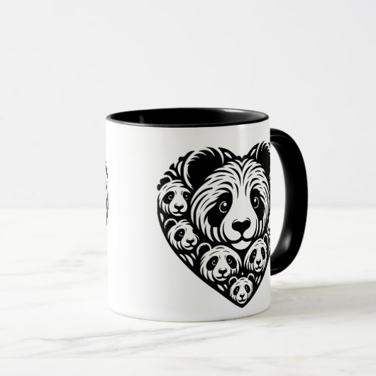 Panda-Liebe Tasse (VorderseiteRechts)