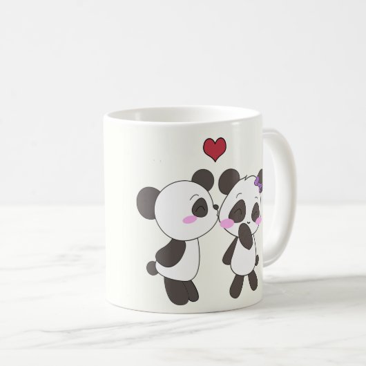 Panda-Liebe-Tassen! ^.^ Kaffeetasse (VorderseiteRechts)