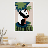 Panda Lieben Tree im Zoo 1938 WPA Poster (Küche)