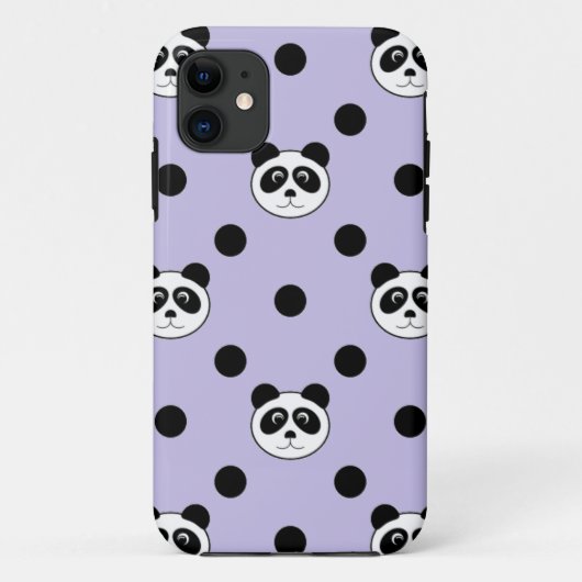 Panda lila Case-Mate iPhone hülle (Rückseite)