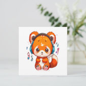 Panda Listening to Kpop Music (Stehend Vorderseite)