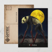 Panda Long Socks gothischer Surrealismus Postkarte (Vorne/Hinten)