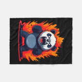 Panda Looking Angry Graphic Funny Panda Kawaii Fleecedecke (Vorderseite (Horizontal))