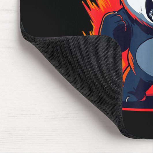 Panda Looking Angry Graphic Funny Panda Kawaii Mousepad (Ecke)
