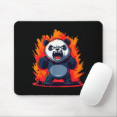 Panda Looking Angry Graphic Funny Panda Kawaii  Mousepad (Mit Mouse)