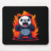 Panda Looking Angry Graphic Funny Panda Kawaii Mousepad (Vorne)