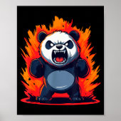 Panda Looking Angry Graphic Funny Panda Kawaii Poster (Vorne)