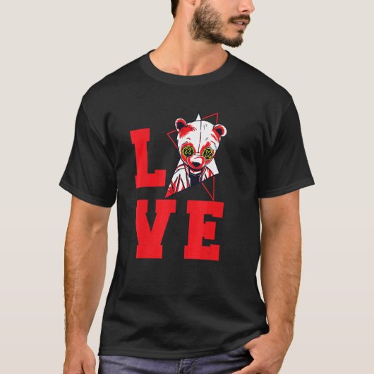Panda Love Cute Pandas Animal Bamboo T-Shirt (Vorderseite)