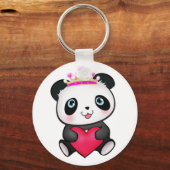 Panda Lover Fan Geschenk Valentine's Day Heart Pre Schlüsselanhänger (Vorderseite)
