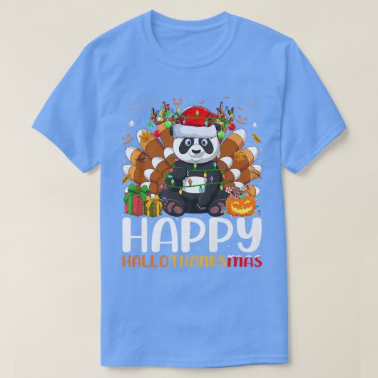 Panda Lover Halloween Weihnachtsfest Hallothanksm T-Shirt (Design vorne)
