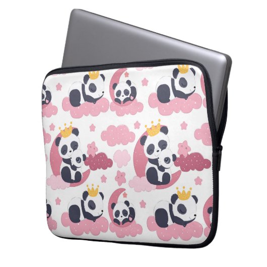 Panda Lover | Ich werde als Panda genannt Laptopschutzhülle (Vorderseite Links)