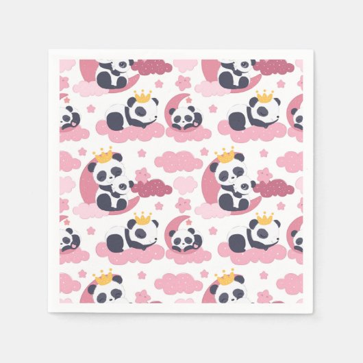 Panda Lover | Ich werde als Panda genannt Serviette (Vorderseite)