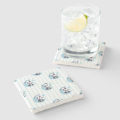 Panda Lover | Life Is Better With A Panda Steinuntersetzer (Seitenansicht)