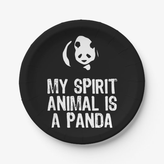Panda Lover | Mein Geist ist ein Panda Pappteller (Vorderseite)