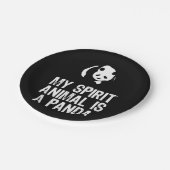 Panda Lover | Mein Geist ist ein Panda Pappteller (Schrägansicht)