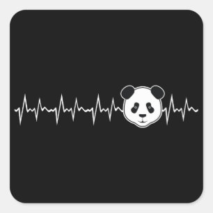 Panda Lover Quadratischer Aufkleber