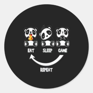 Panda Lover   Ruhe und Liebe Panda Behalten Runder Aufkleber