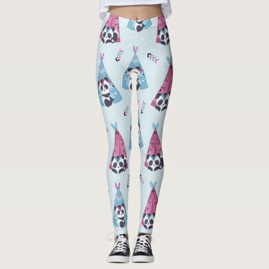 Panda Lover To Be Like Panda Leggings (Vorderseite)