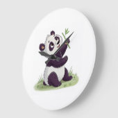 Panda Lover Uhr | Fun Animal Wall Deco (Winkel)