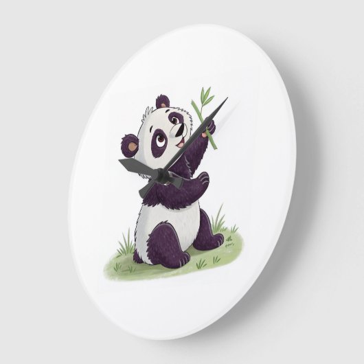 Panda Lover Uhr | Fun Animal Wall Deco (Winkel)
