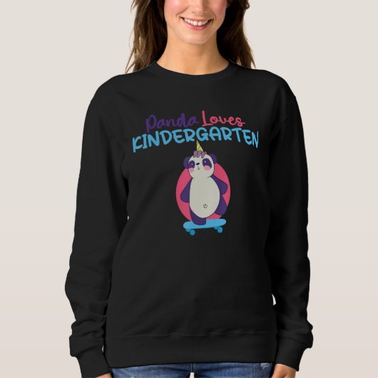 Panda loves Kindergarten Sweatshirt (Vorderseite)