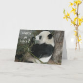 Panda, Lust zum Mittagessen? Karte? Karte (Gelbe Blume)