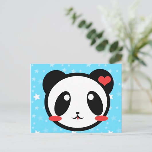 Panda Luv! Postkarte (Stehend Vorderseite)