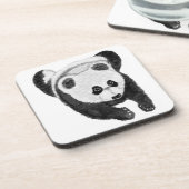 Panda lying down getränkeuntersetzer (Linke Seite)
