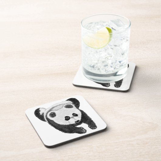 Panda lying down getränkeuntersetzer (Rechte Seite)